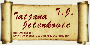 Tatjana Jelenković vizit kartica